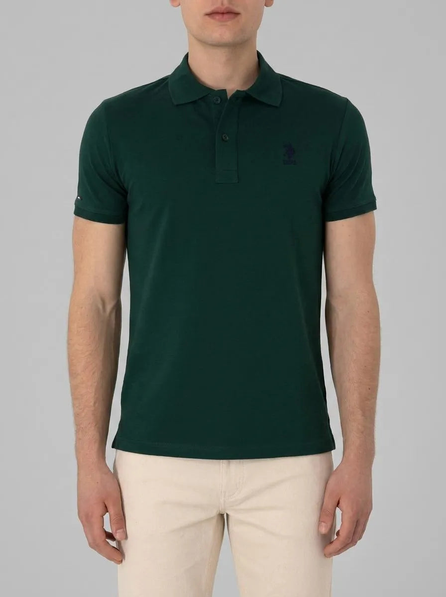 U.S. Polo Assn. Dark Green Men Dark Green Polo Shirt SKU: G081SZ0110 2084040_VR079 Image 00