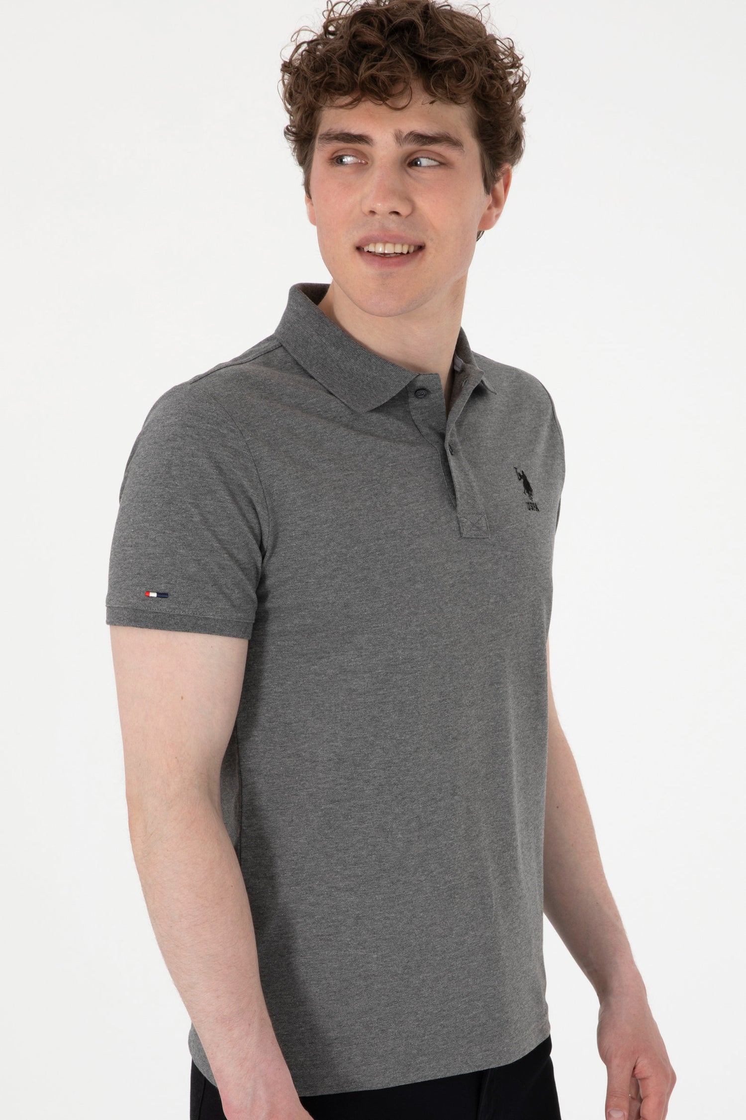 U.S. Polo Assn._Anthracite Mela Polo Shirt_G081SZ0110 2084040_VR081_03