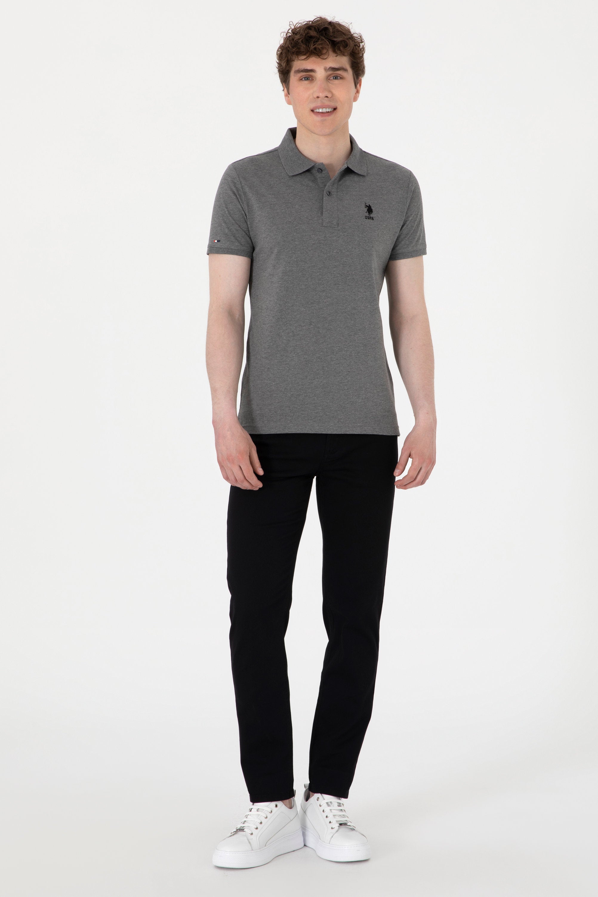 U.S. Polo Assn._Anthracite Mela Polo Shirt_G081SZ0110 2084040_VR081_04