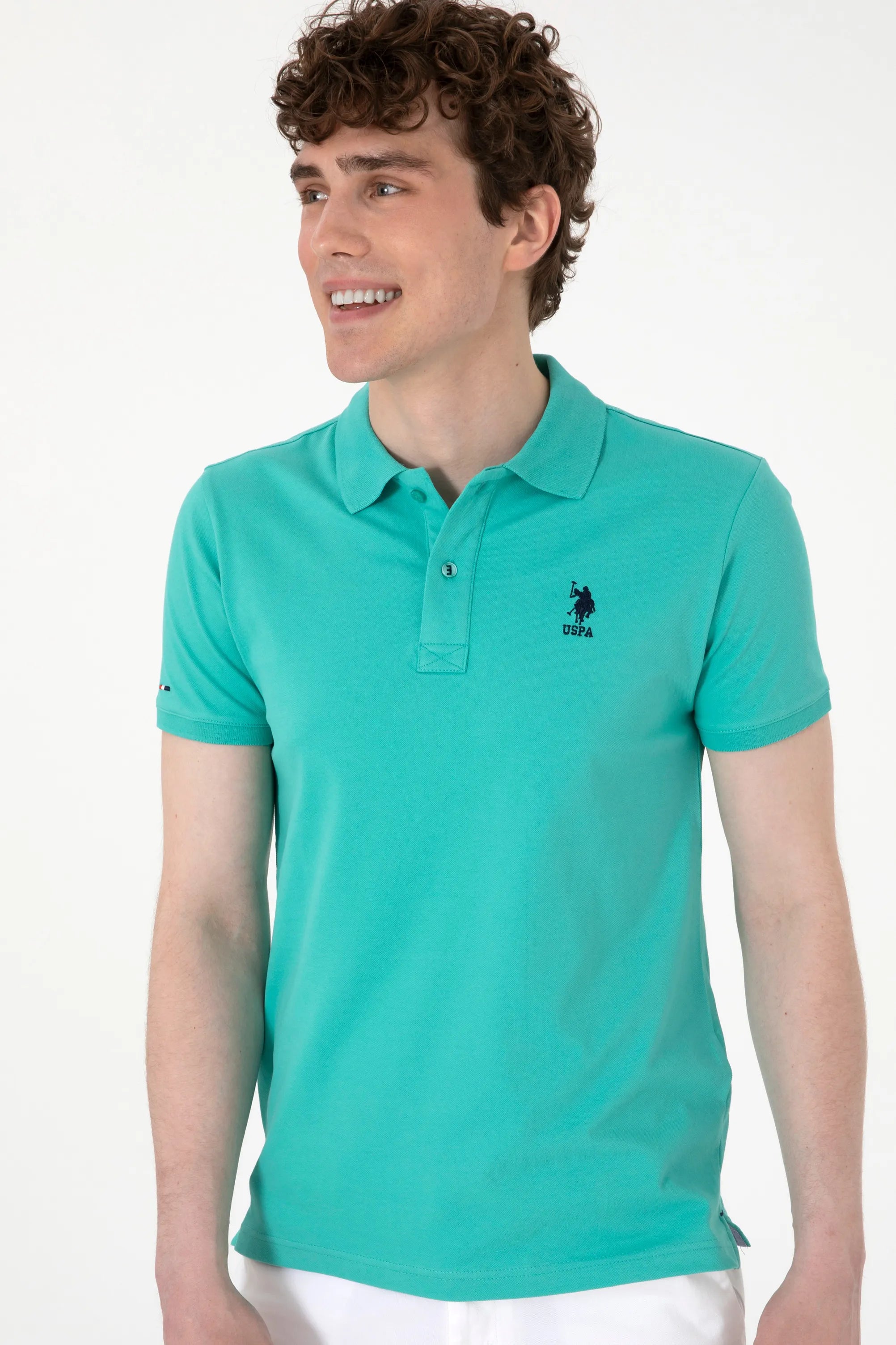 U.S. Polo Assn. Mint Men Mint Slim Fit Polo Shirt SKU: G081SZ0110 2084040_VR090 Image 03