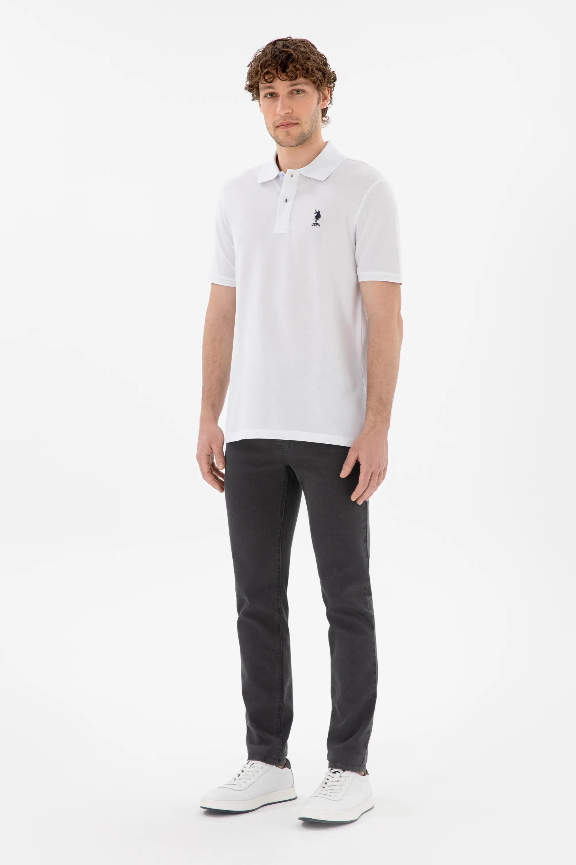 U.S. Polo Assn. White Men White Regular Fit Polo Shirt SKU: G081SZ0110 2084243_VR013 Image 04