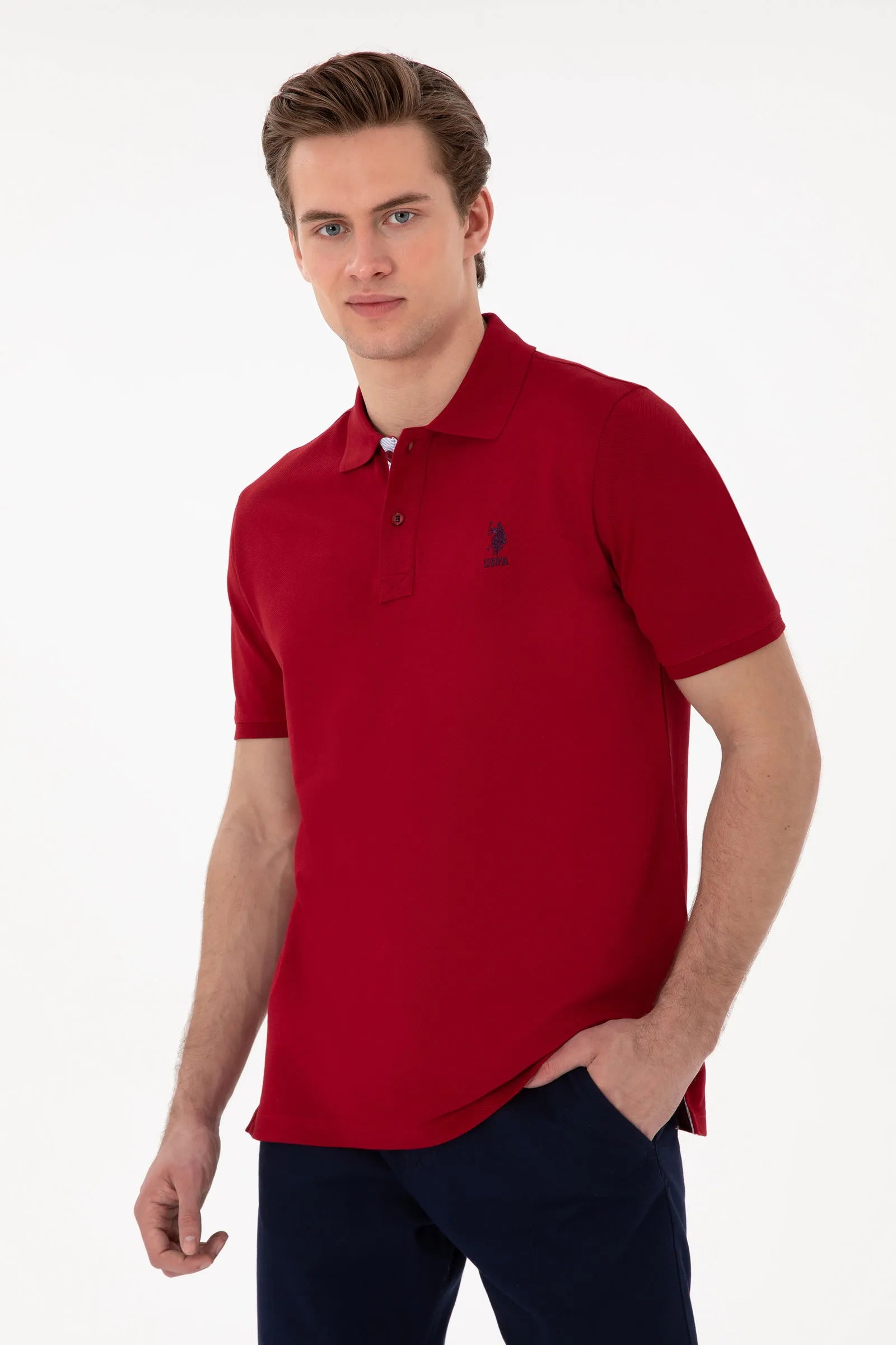 U.S. Polo Assn. Bordeux Men Bordeux Regular Fit Polo Shirt SKU: G081SZ0110 2084243_VR014 Image 01