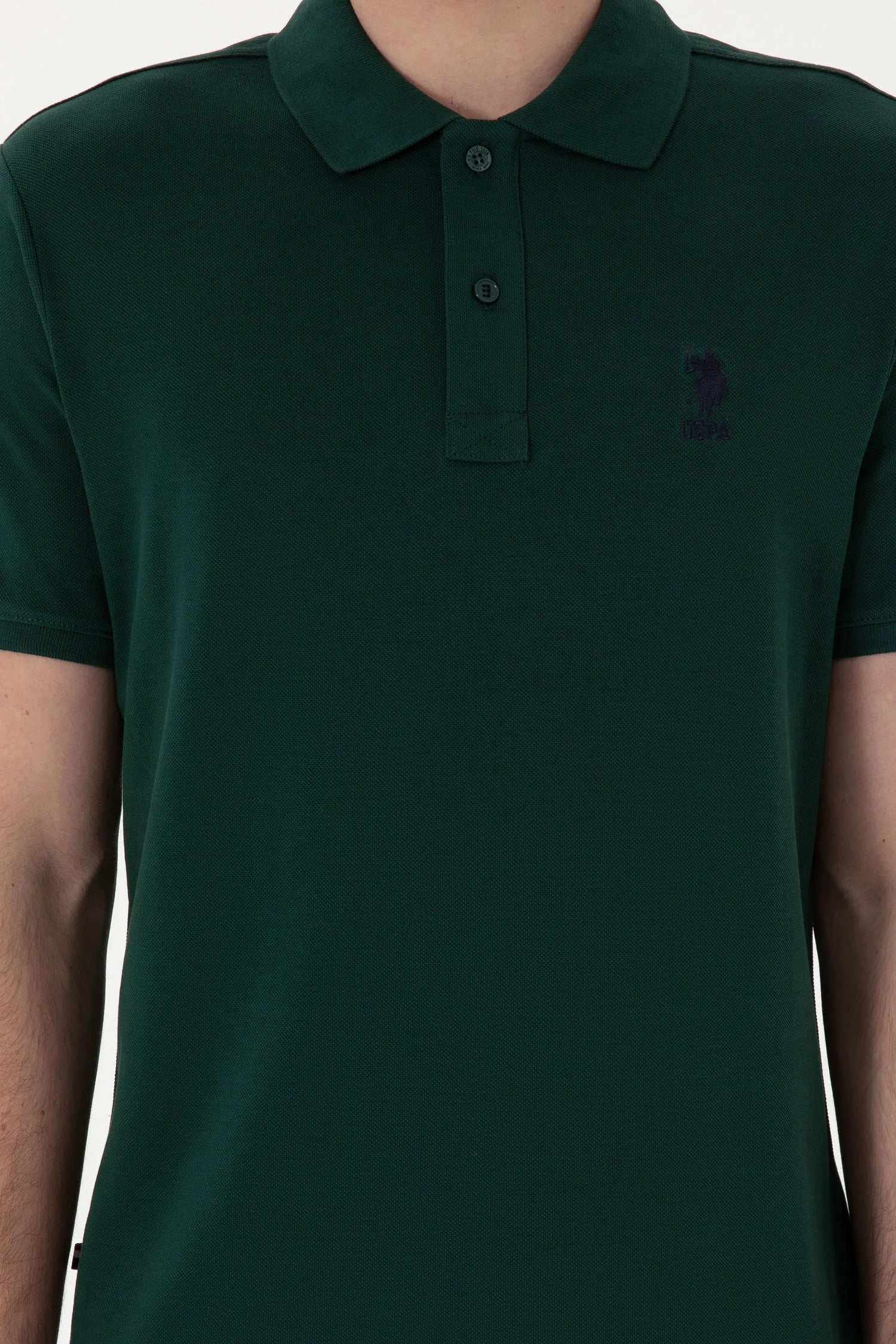 U.S. Polo Assn. Dark Green Men Dark Green Polo Shirt SKU: G081SZ0110 2084243_VR079 Image 06
