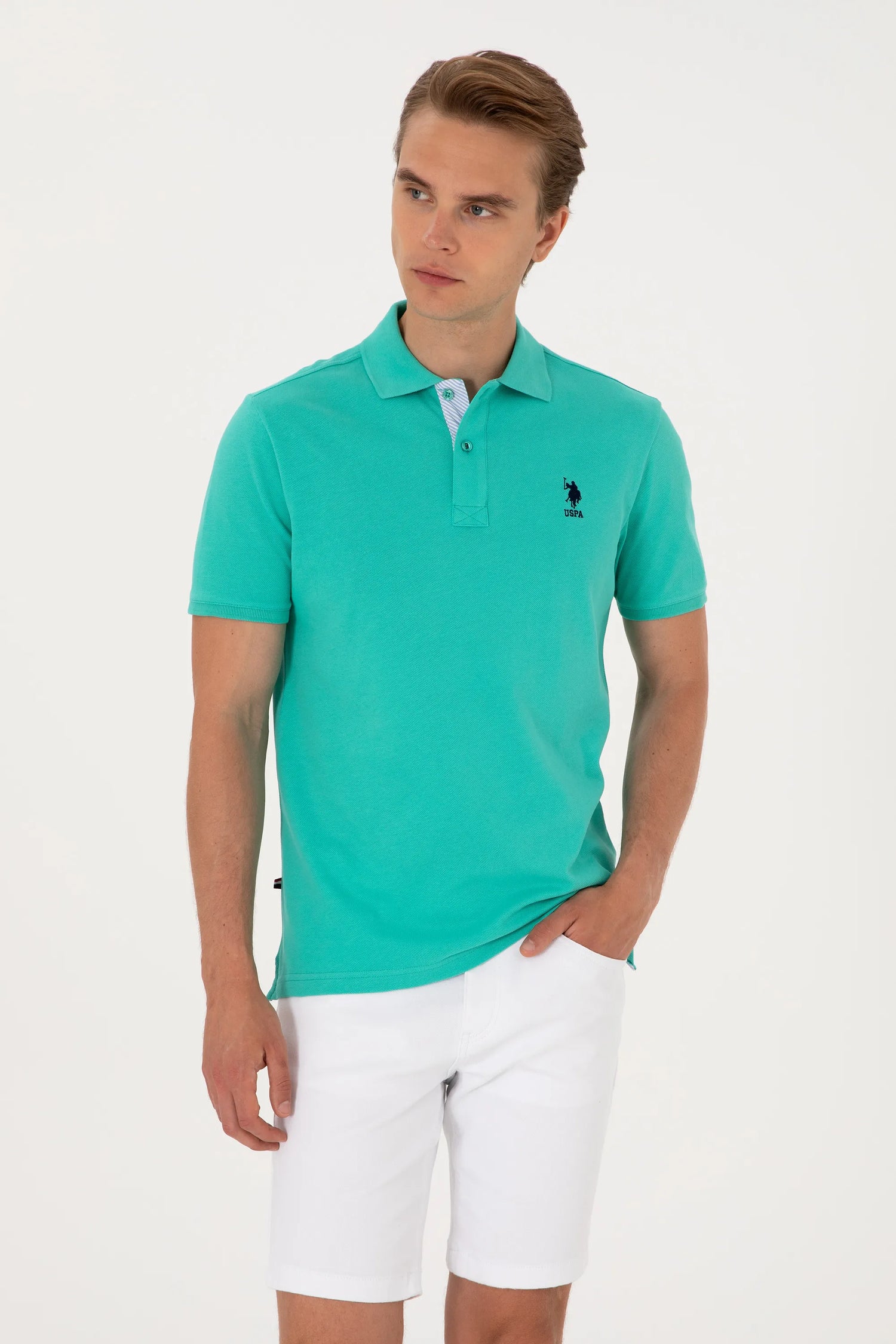 U.S. Polo Assn. Mint Men Mint Polo Shirt SKU: G081SZ0110 2084243_VR090 Image 03