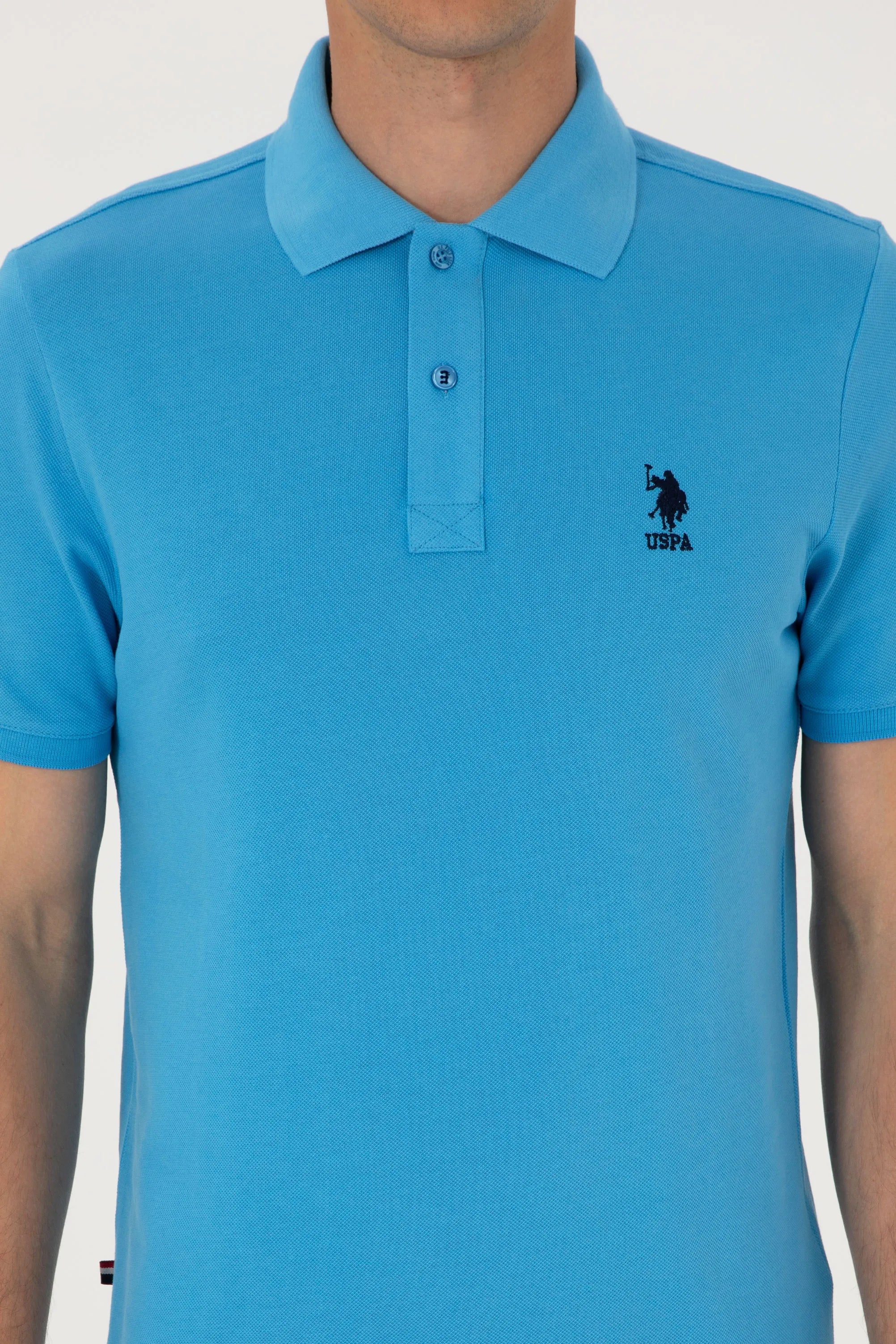 U.S. Polo Assn. Turquoise Men Turquoise Polo Shirt SKU: G081SZ0110 2084243_VR093 Image 06