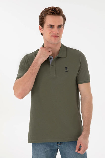U.S. Polo Assn. Dark Khaki Men Dark Khaki Polo Shirt SKU: G081SZ0110 2084243_VR111 Image 01