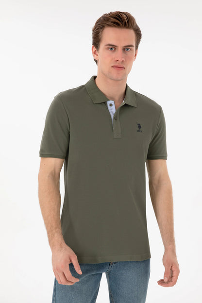 U.S. Polo Assn. Dark Khaki Men Dark Khaki Polo Shirt SKU: G081SZ0110 2084243_VR111 Image 03