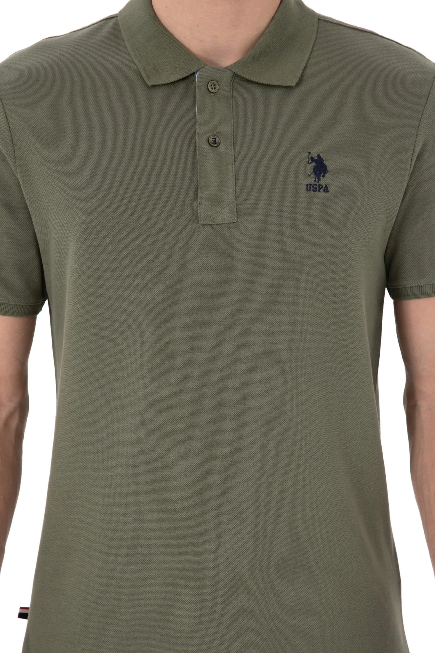 U.S. Polo Assn. Dark Khaki Men Dark Khaki Polo Shirt SKU: G081SZ0110 2084243_VR111 Image 06