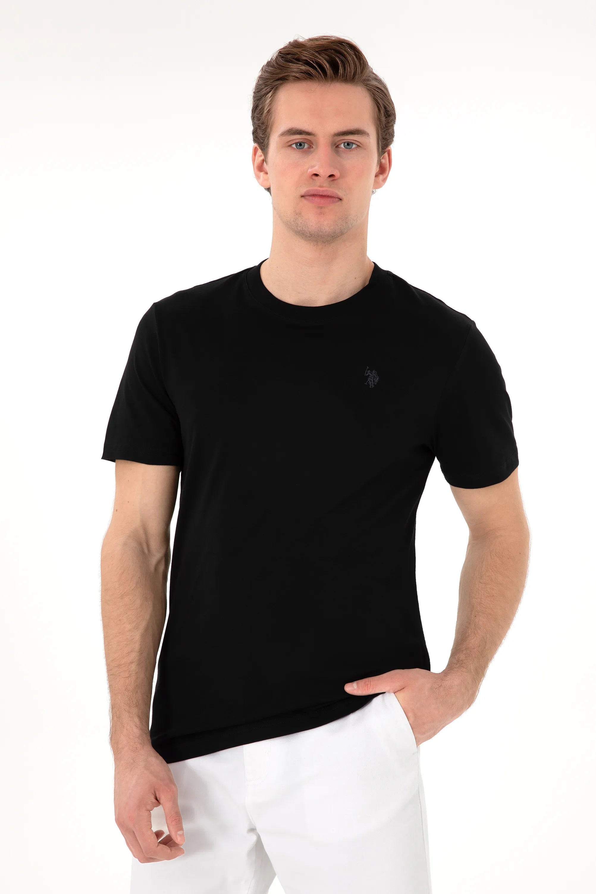 U.S. Polo Assn. Black Men Black T-Shirt SKU: G081SZ0110 2084276_VR046 Image 03