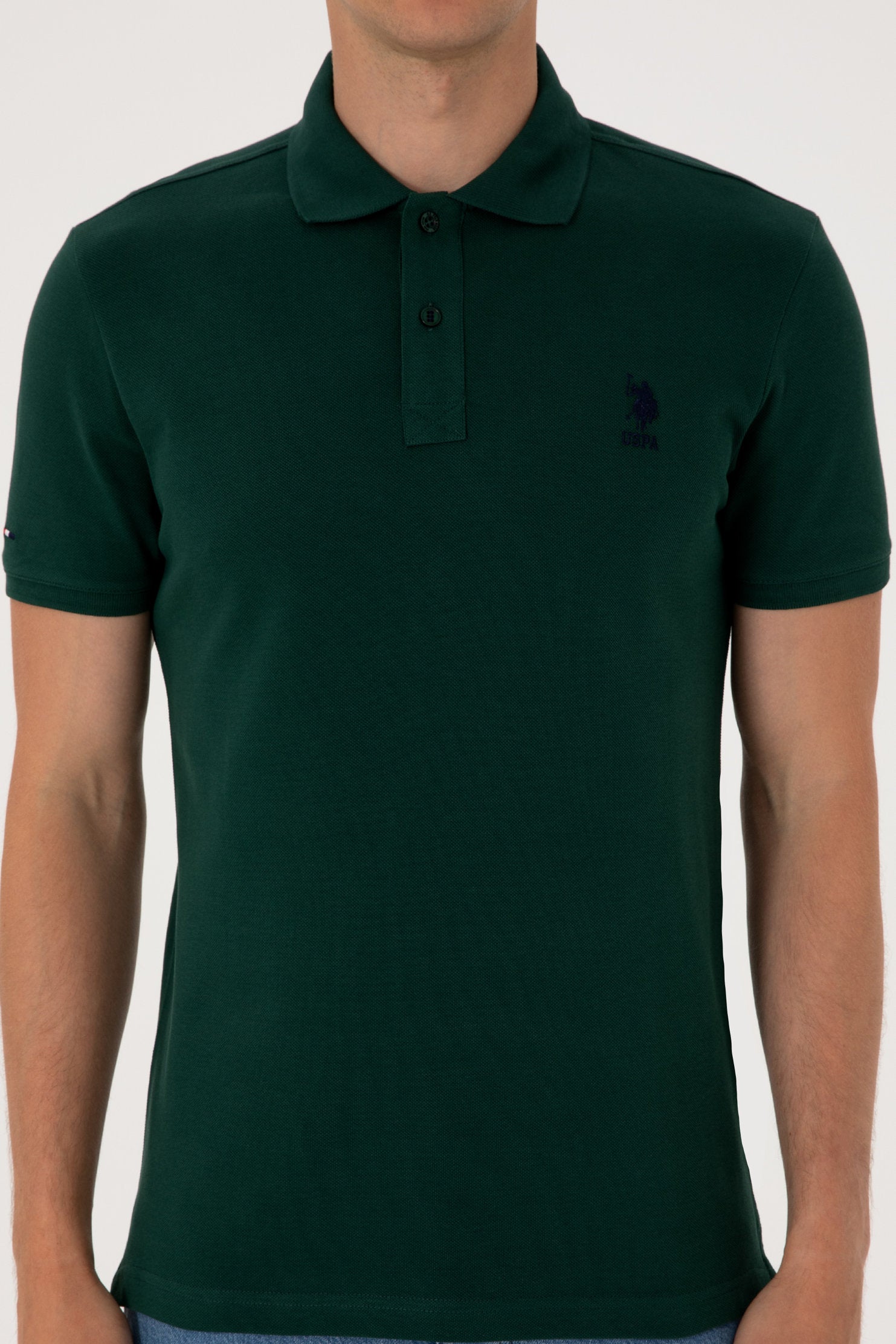 U.S. Polo Assn._Dark Green Polo Shirt_G081SZ0110 2084410_VR079_04