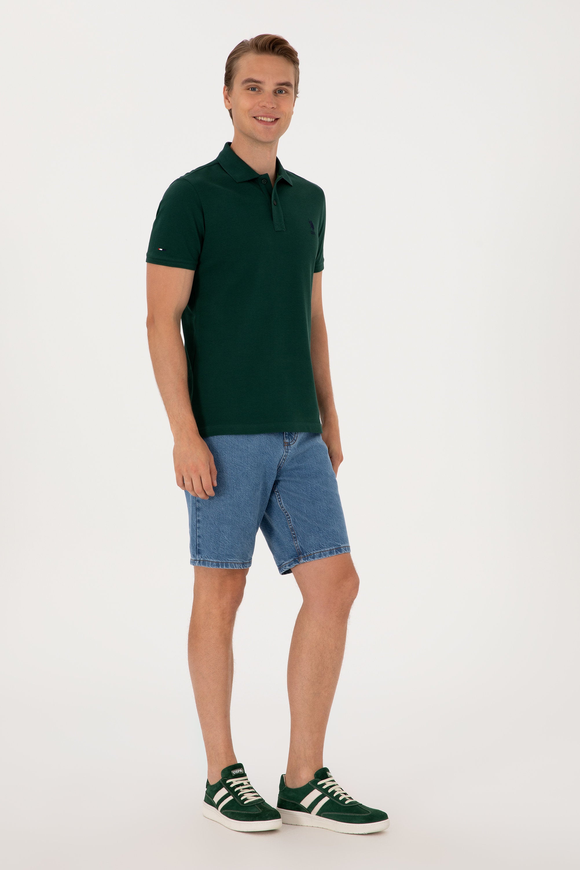 U.S. Polo Assn._Dark Green Polo Shirt_G081SZ0110 2084410_VR079_05