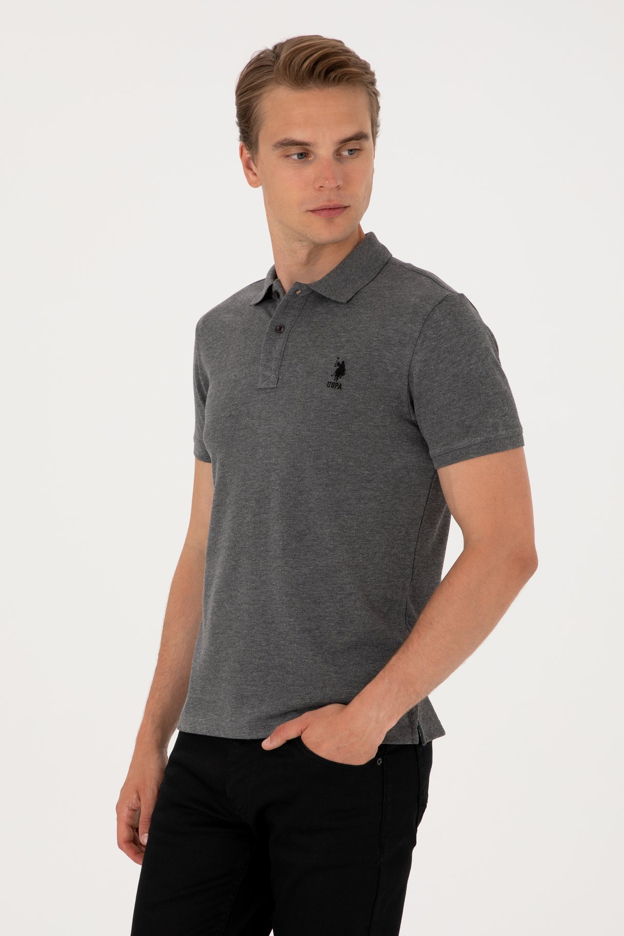 U.S. Polo Assn._Anthracite Mela_T-Shirt_G081SZ0110 2084410_VR081_03
