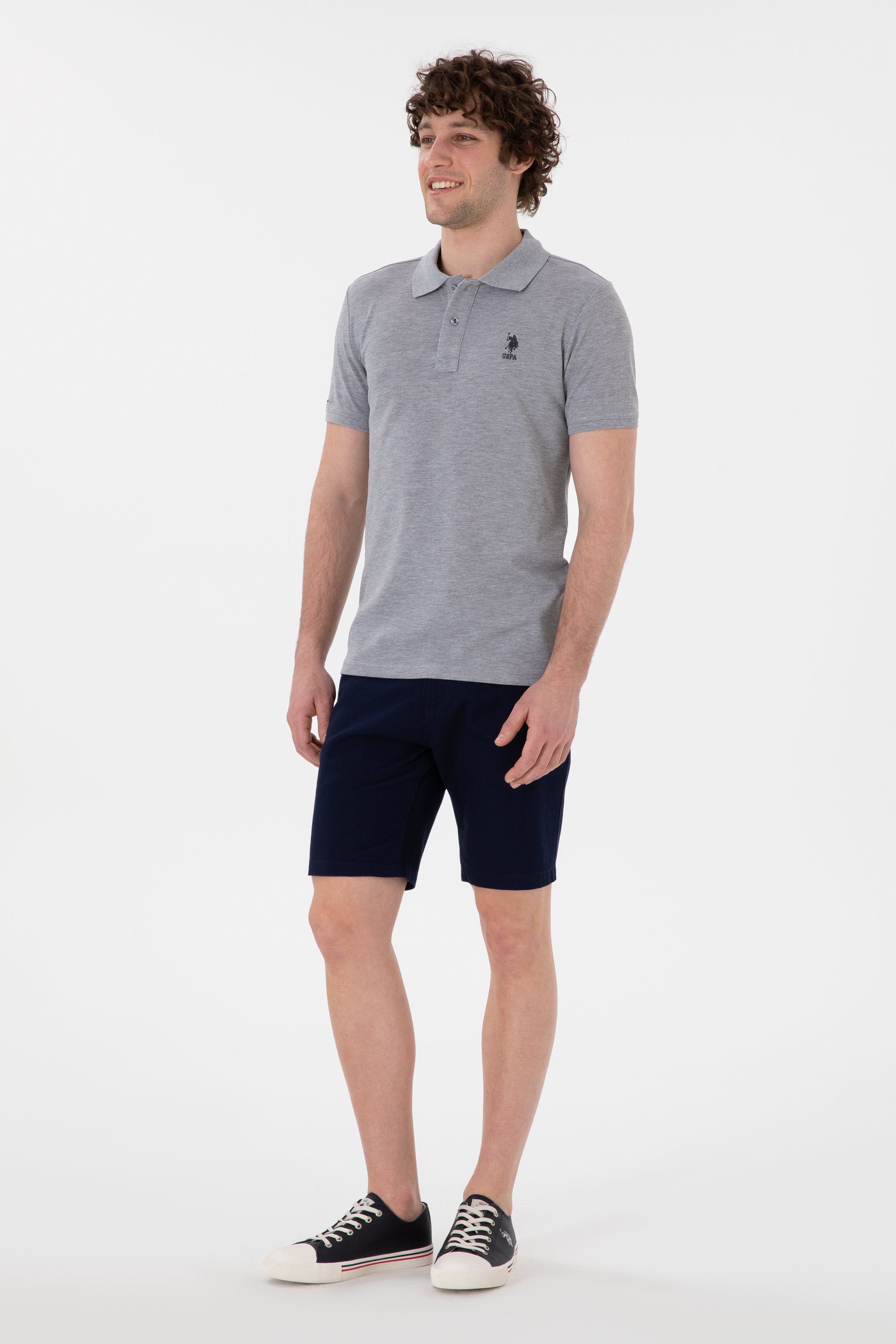 U.S. Polo Assn._Grey Melange Polo Shirt_G081SZ0110 2084410_VR086_04