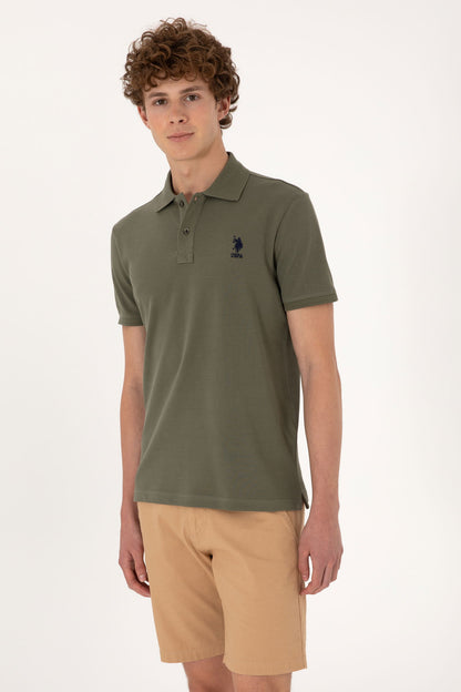 U.S. Polo Assn._Dark Khaki Polo Shirt_G081SZ0110 2084410_VR111_01