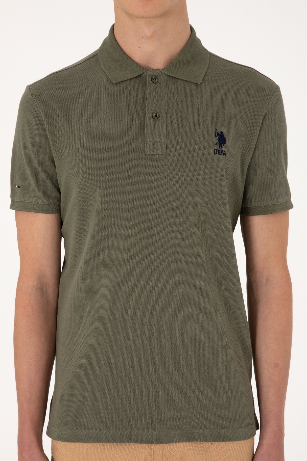 U.S. Polo Assn._Dark Khaki Polo Shirt_G081SZ0110 2084410_VR111_04