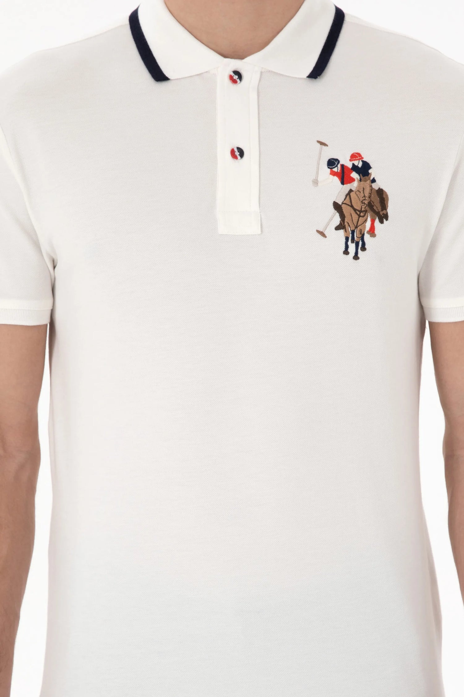 U.S. Polo Assn. White Men White Slim Fit Polo Shirt SKU: G081SZ0110 2084815_VR013 Image 06