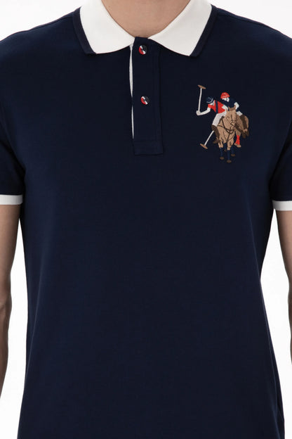 U.S. Polo Assn. Navy Blue Men Navy Blue Slim Fit Polo Shirt SKU: G081SZ0110 2084815_VR033 Image 06