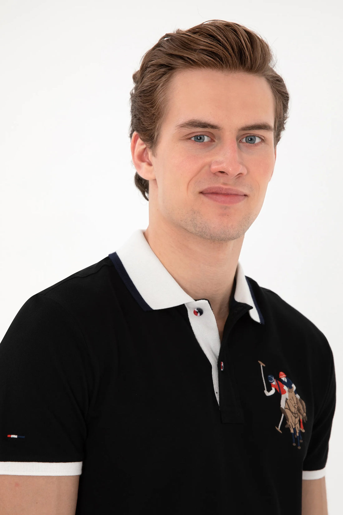 U.S. Polo Assn. Black Men Black Polo Shirt SKU: G081SZ0110 2084815_VR046 Image 02