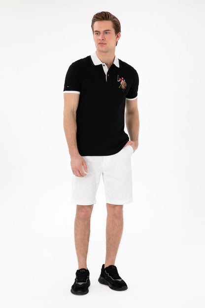 U.S. Polo Assn. Black Men Black Polo Shirt SKU: G081SZ0110 2084815_VR046 Image 04