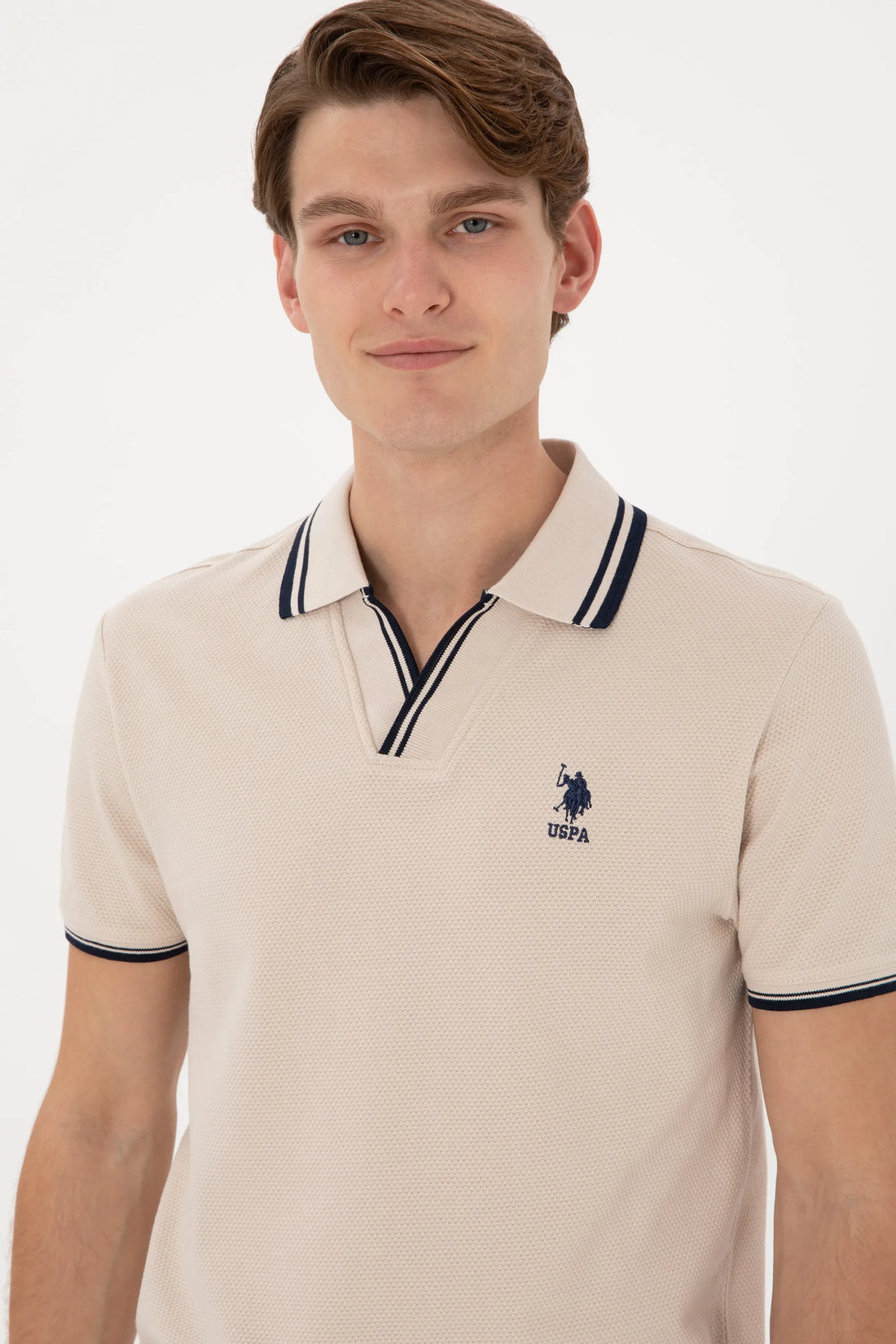 U.S. Polo Assn. Stone Men Stone Polo Shirt SKU: G081SZ0110 2085130_VR049 Image 02