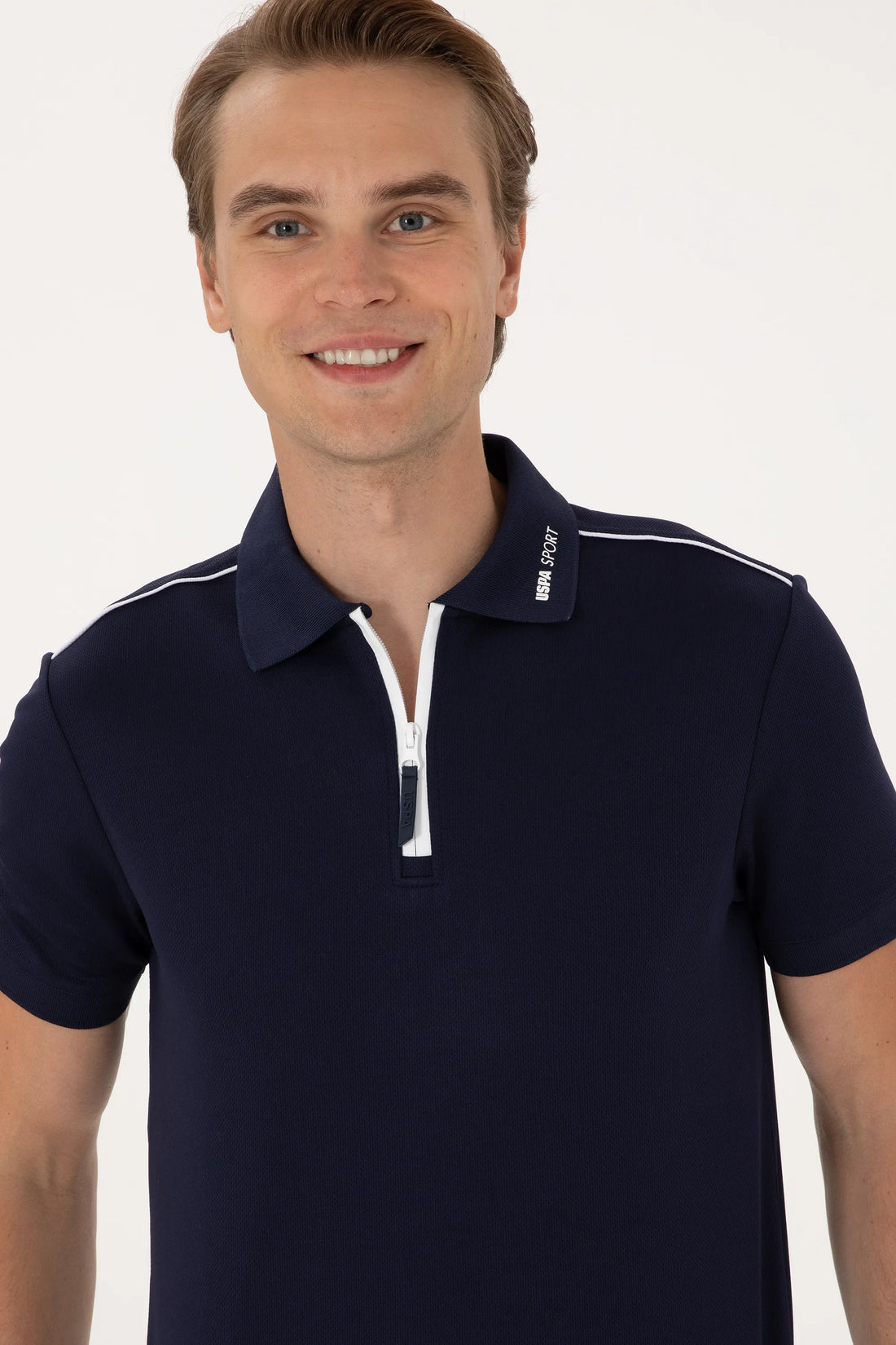 U.S. Polo Assn. Navy Men Navy Polo Shirt SKU: G081SZ0110 2102964_VR033 Image 02
