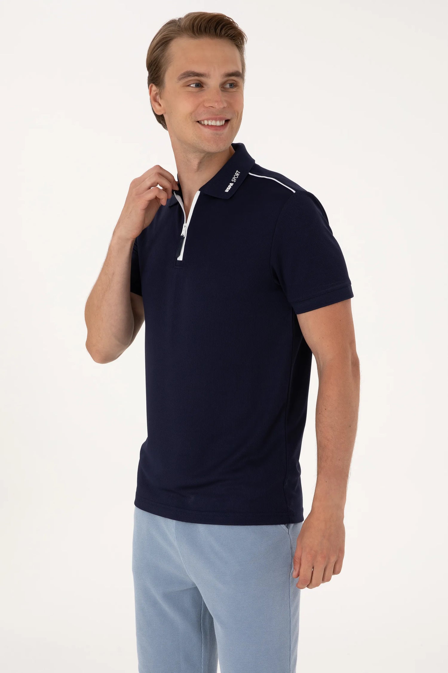 U.S. Polo Assn. Navy Men Navy Polo Shirt SKU: G081SZ0110 2102964_VR033 Image 03