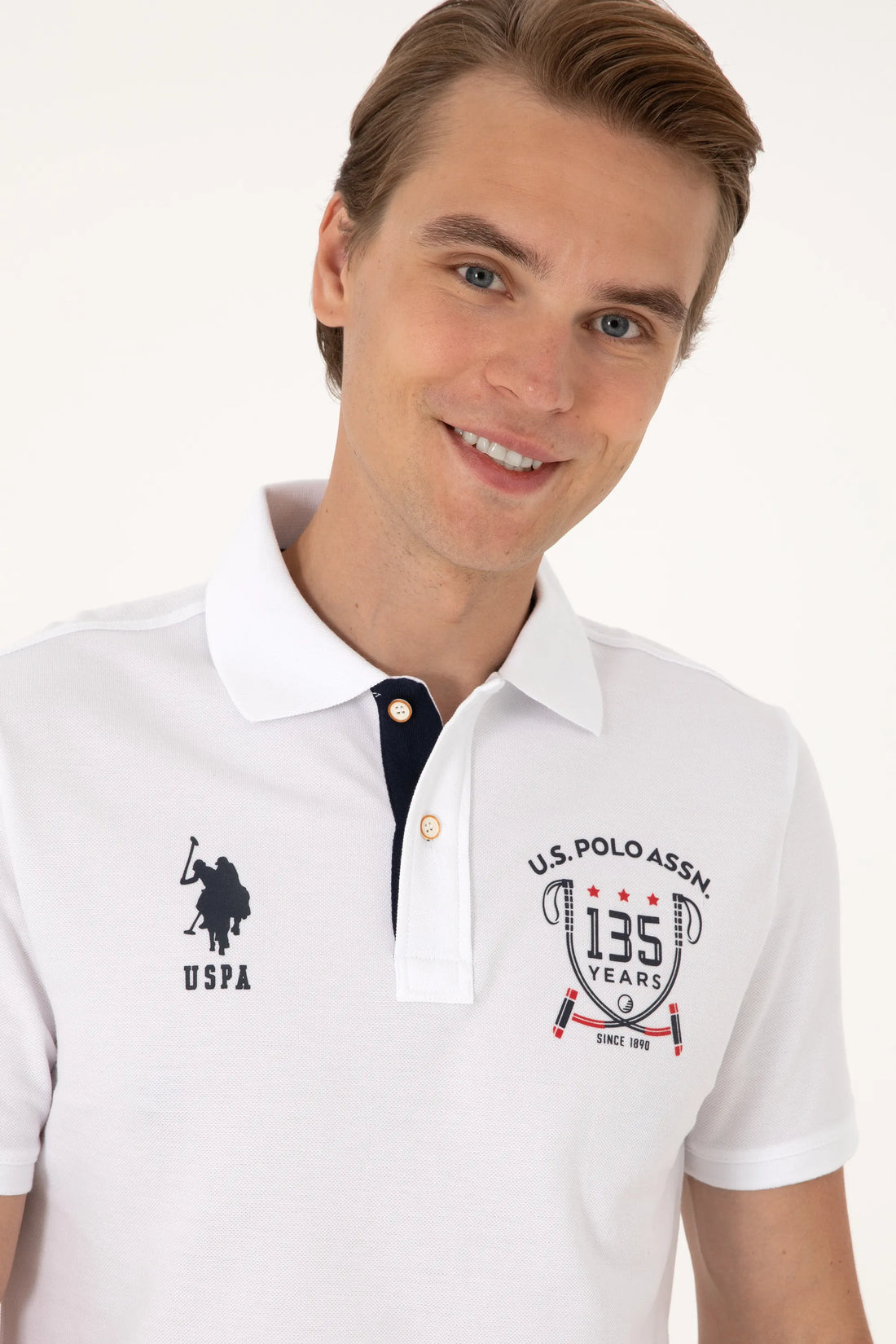 U.S. Polo Assn. White Men White Polo Shirt SKU: G081SZ0110 2103738_VR013 Image 02