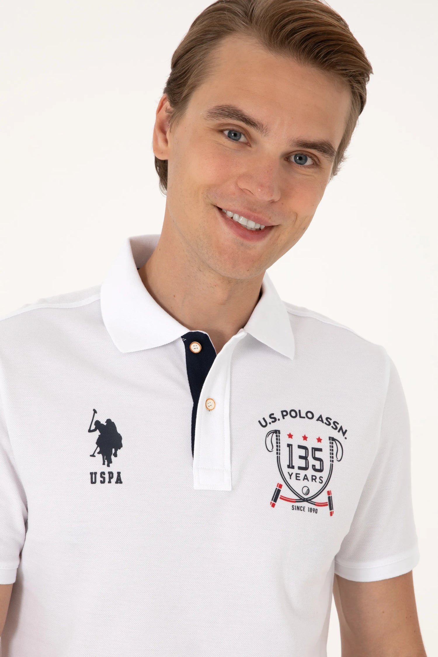 U.S. Polo Assn. White Men White Polo Shirt SKU: G081SZ0110 2103738_VR013 Image 02
