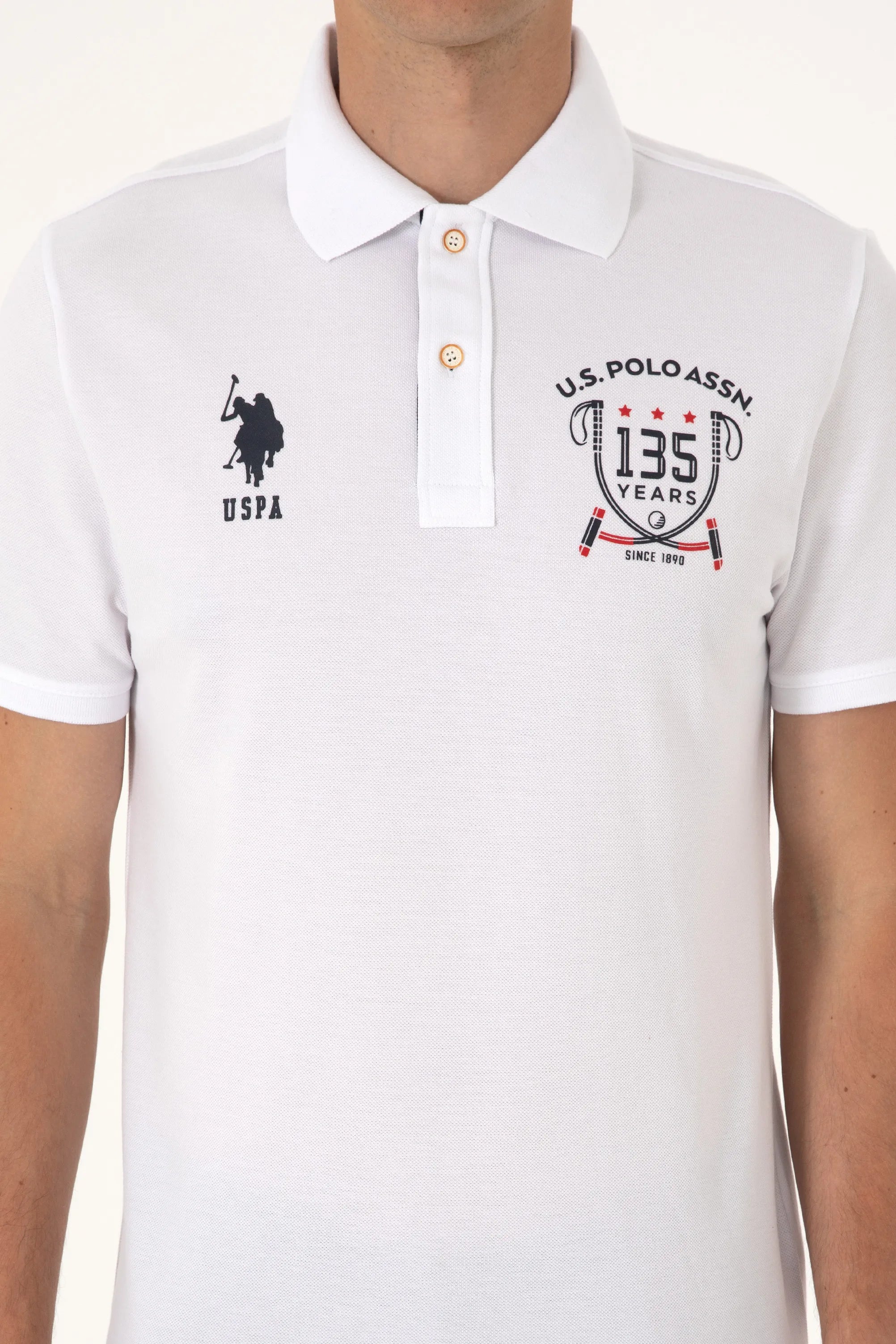 U.S. Polo Assn. White Men White Regular Fit Polo Shirt SKU: G081SZ0110 2103738_VR013 Image 06