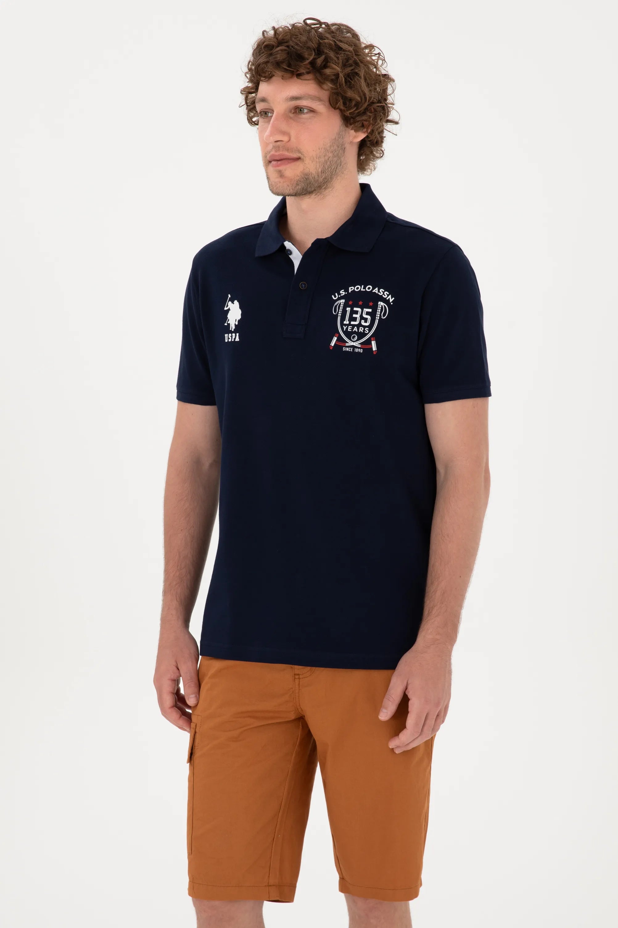U.S. Polo Assn. Navy Blue Men Navy Blue Regular Fit Polo Shirt SKU: G081SZ0110 2103738_VR033 Image 03