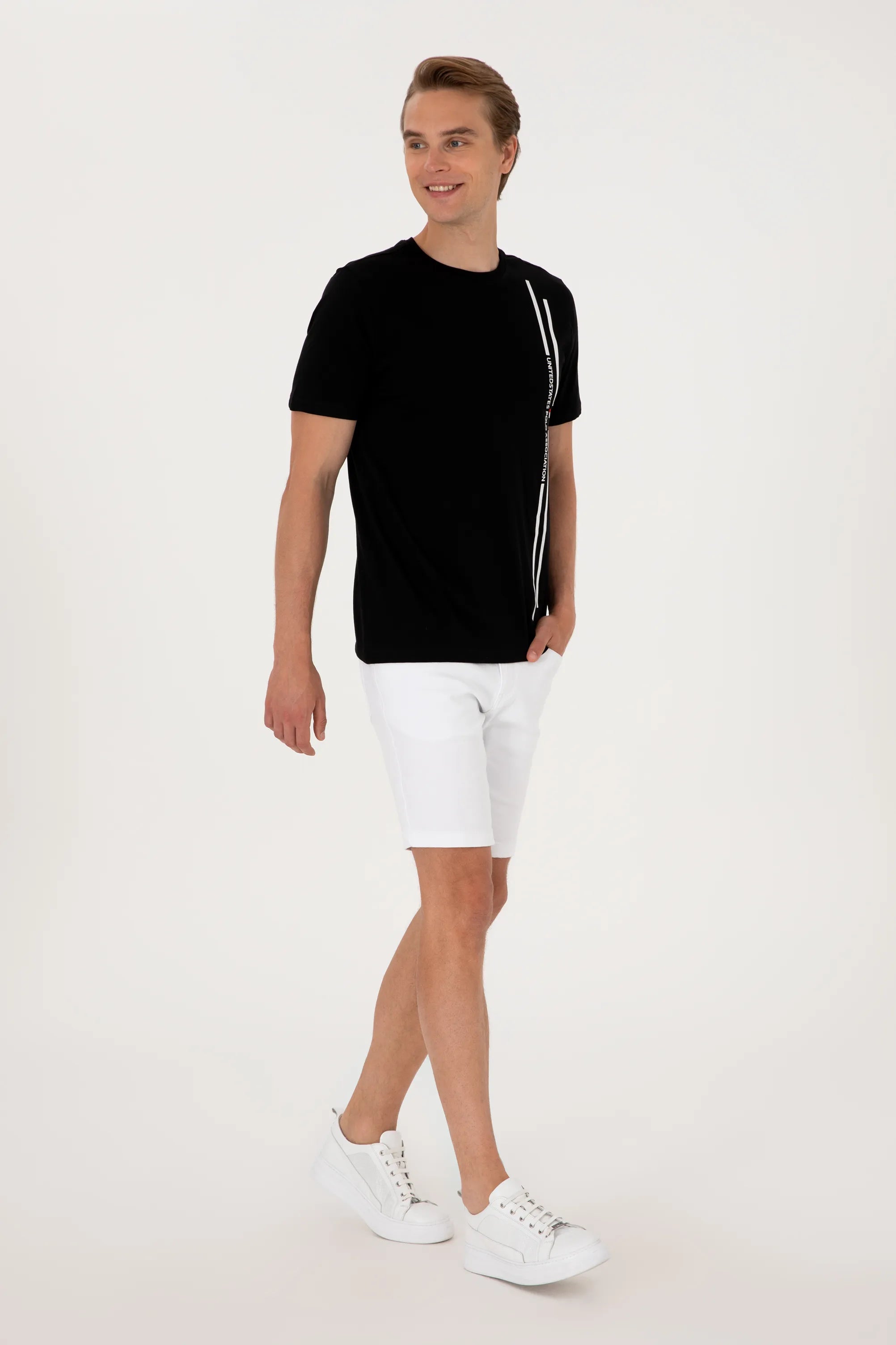 U.S. Polo Assn. Black Men Black T-Shirt SKU: G081SZ0110 2104061_VR046 Image 04