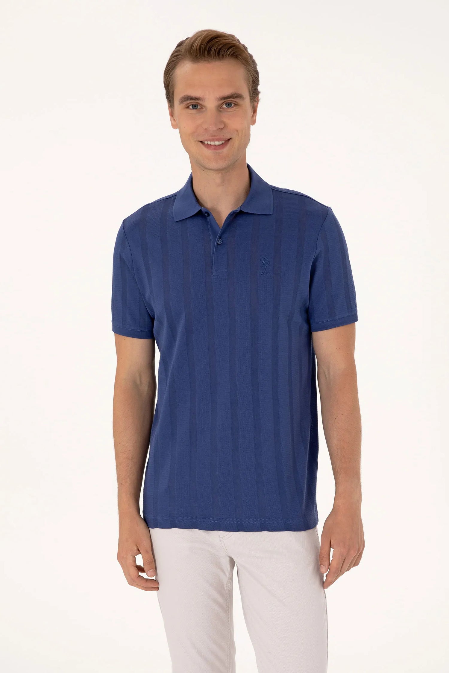 U.S. Polo Assn. Outdoor Navy Men Outdoor Navy Polo Shirt SKU: G081SZ0110 2105068_VR059 Image 01
