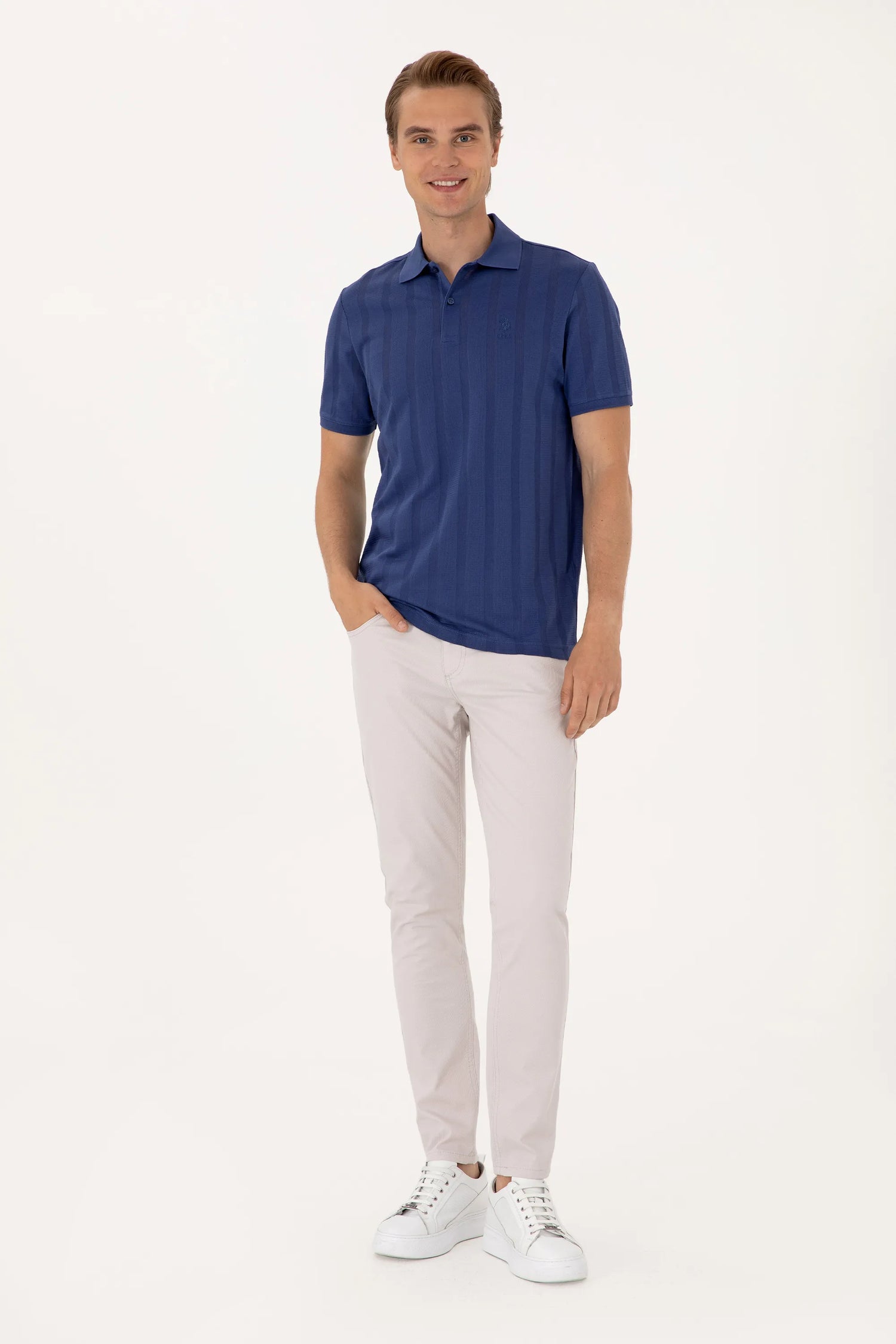 U.S. Polo Assn. Outdoor Navy Men Outdoor Navy Polo Shirt SKU: G081SZ0110 2105068_VR059 Image 04