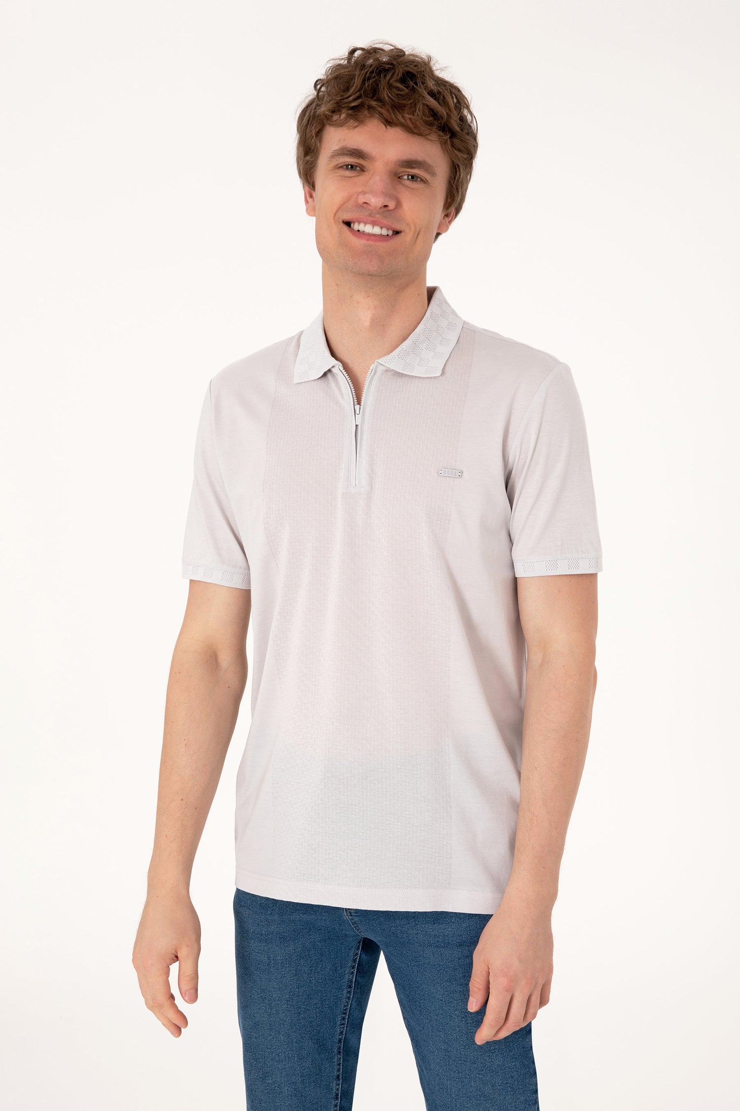 U.S. Polo Assn._Light Grey Polo Shirt_G081SZ0110 2107318_VR001_03