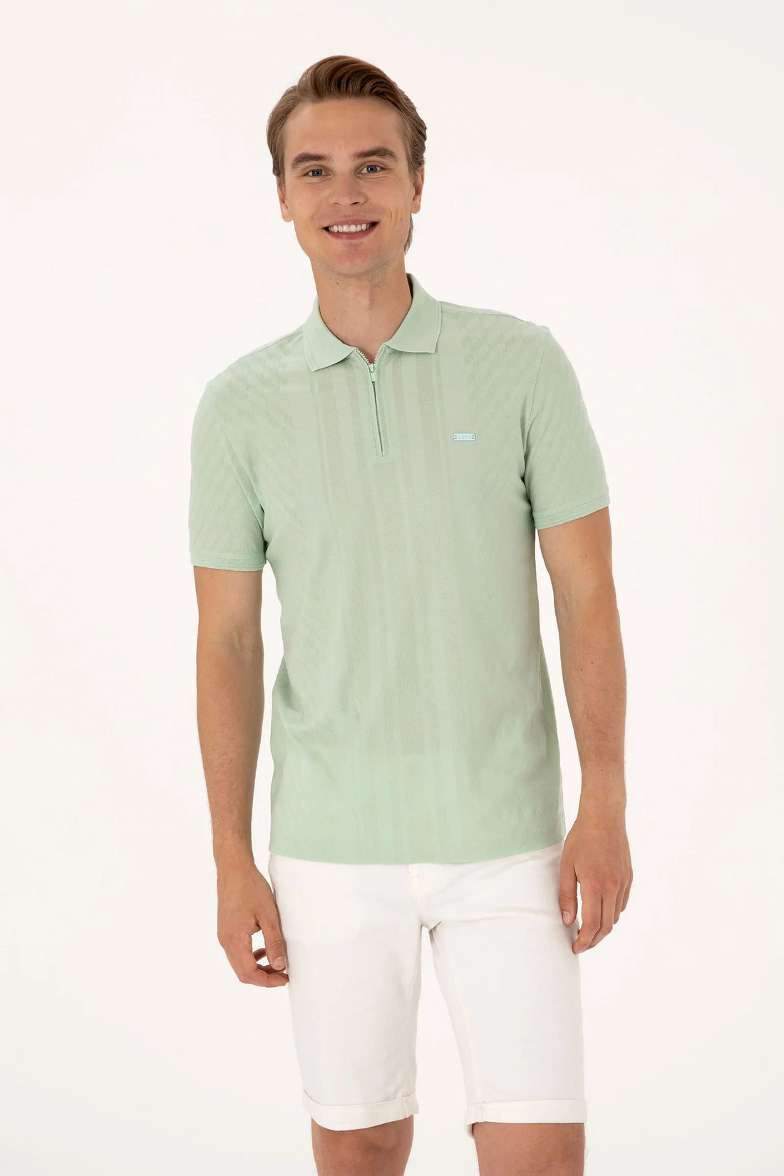 U.S. Polo Assn. Water Green Men Water Green Polo Shirt SKU: G081SZ0110 2112318_VR048 Image 01