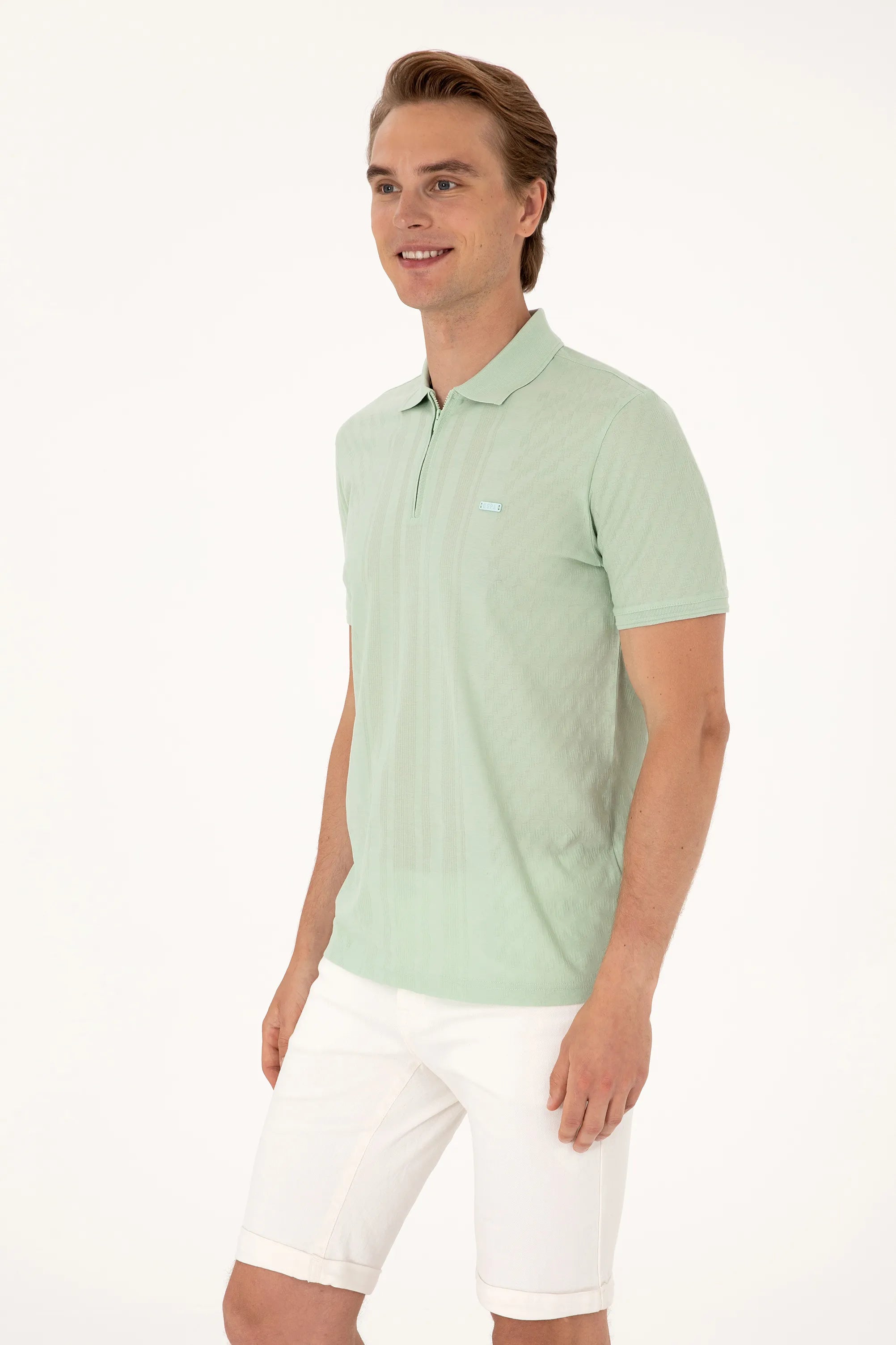 U.S. Polo Assn. Green Men Green Regular Fit Polo Shirt SKU: G081SZ0110 2112318_VR048 Image 03