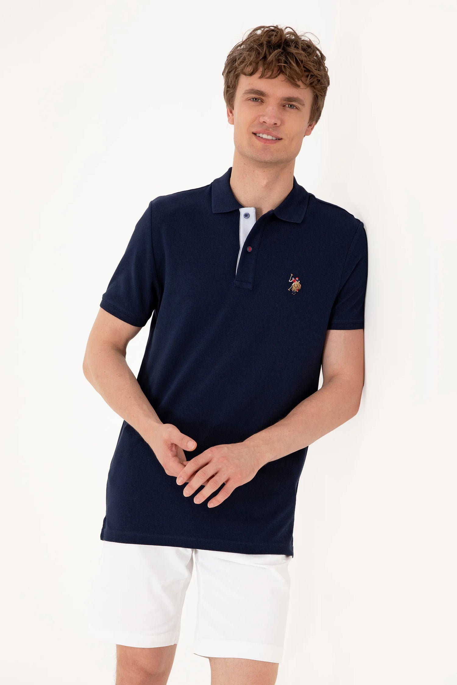 U.S. Polo Assn. Navy Men Navy Polo Shirt SKU: G081SZ0110 2252503_VR033 Image 03