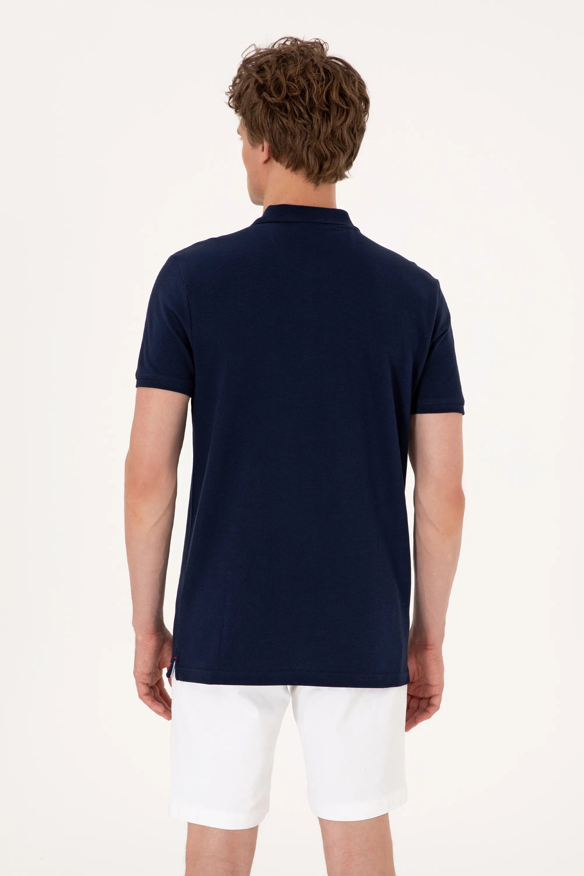 U.S. Polo Assn. Navy Blue Men Navy Blue Slim Fit Polo Shirt SKU: G081SZ0110 2252503_VR033 Image 05