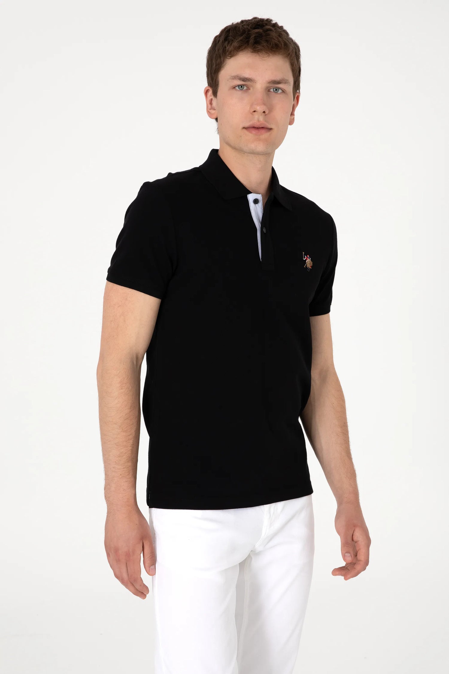 U.S. Polo Assn. Black Men Black Polo Shirt SKU: G081SZ0110 2252503_VR046 Image 03