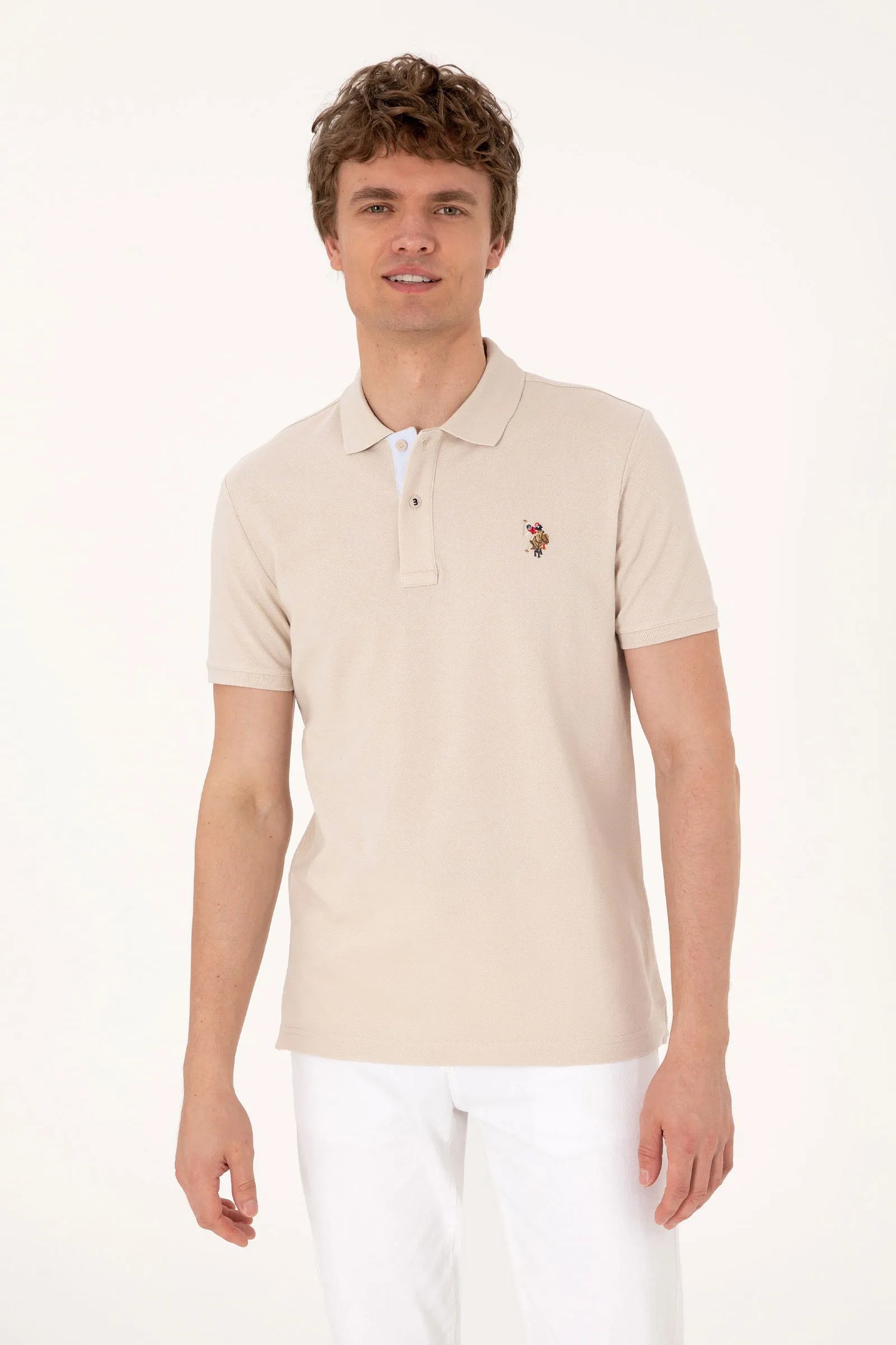 U.S. Polo Assn. Stone Men Stone Polo Shirt SKU: G081SZ0110 2252503_VR049 Image 01