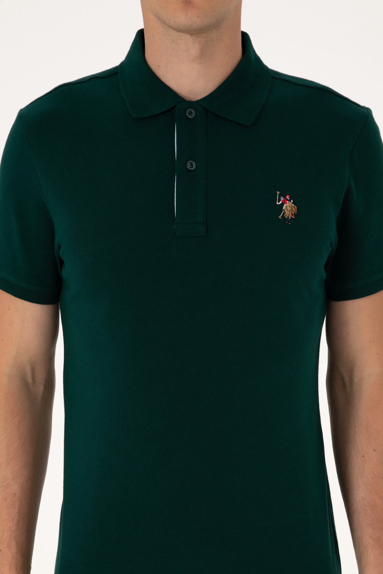 U.S. Polo Assn. Dark Green Men Dark Green Polo Shirt SKU: G081SZ0110 2252503_VR079 Image 06