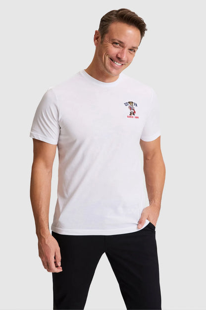 U.S. Polo Assn. White Men White Short Sleeve Printed T-Shirt SKU: G081SZ0110 PU-11109_VR013 Image 01