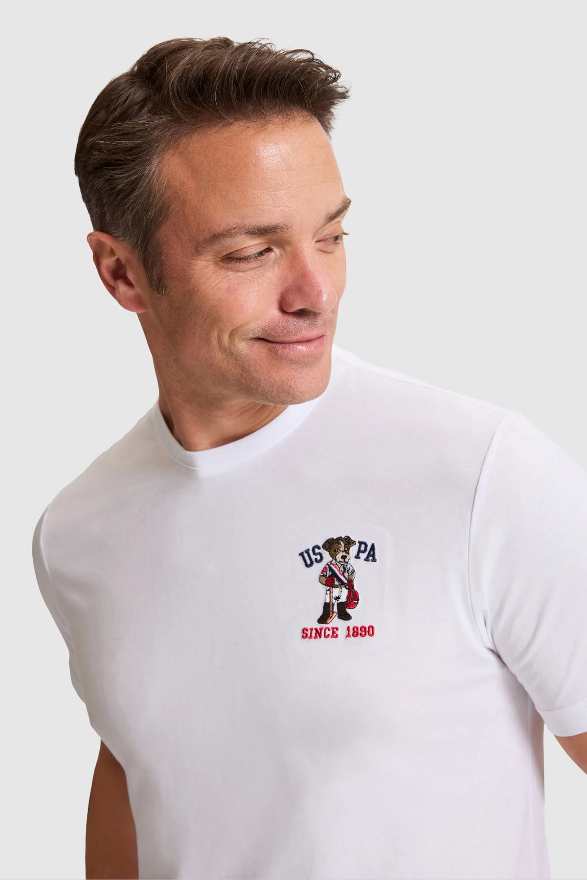 U.S. Polo Assn. White Men White Short Sleeve Printed T-Shirt SKU: G081SZ0110 PU-11109_VR013 Image 02