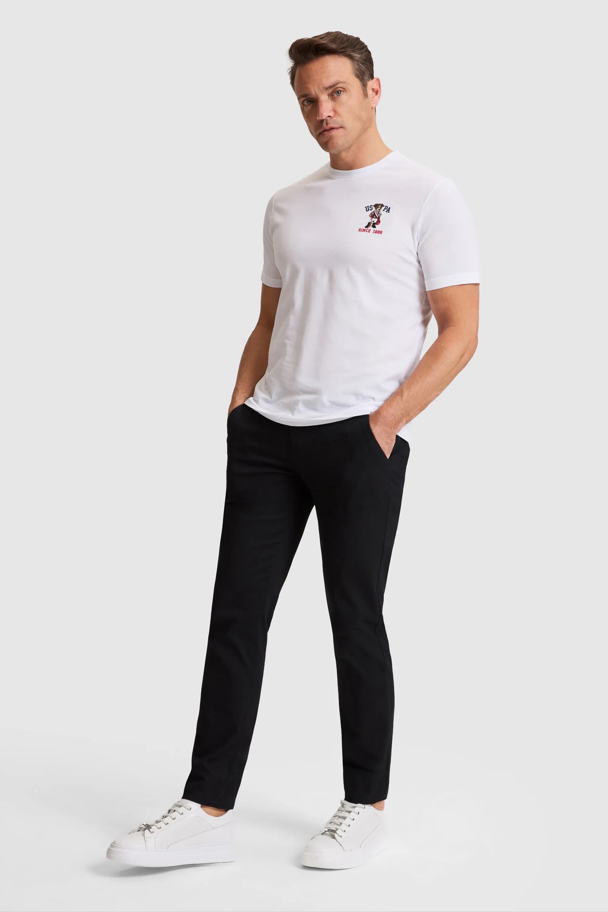 U.S. Polo Assn. White Men White Short Sleeve Printed T-Shirt SKU: G081SZ0110 PU-11109_VR013 Image 04