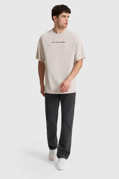 U.S. Polo Assn. Stone Men Stone Oversized Short Sleeve Printed T-Shirt SKU: G081SZ0110 PU-11944_VR049 Image 04