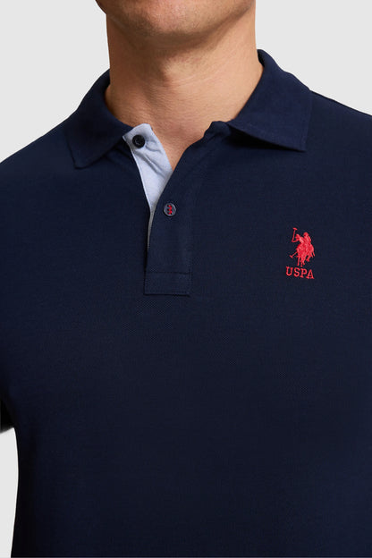 U.S. Polo Assn. Navy Men Navy Short Sleeve Contrast Placket PiquŽ Polo Shirt SKU: G081SZ0110 PU-8778_VR033 Image 06