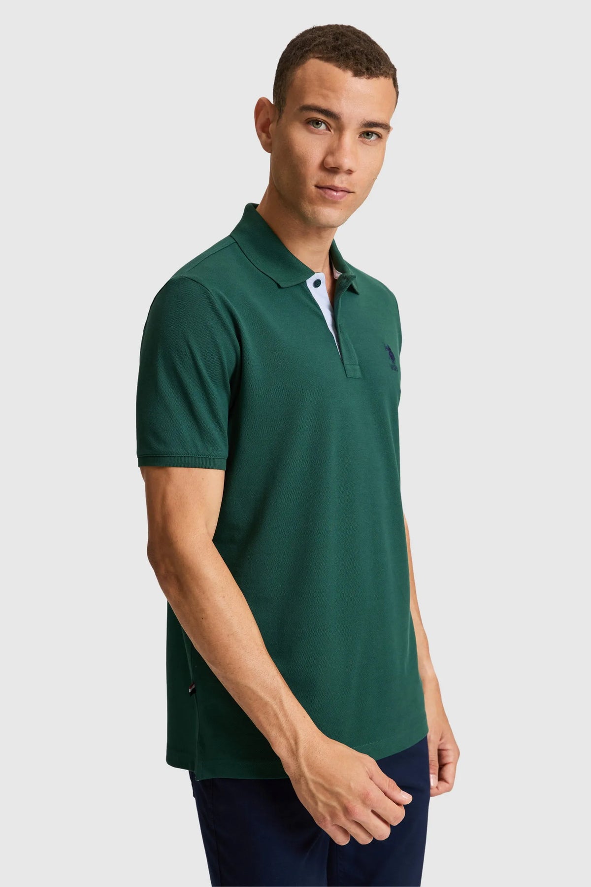U.S. Polo Assn. Dark Green Men Dark Green Short Sleeve PiquŽ Polo Shirt SKU: G081SZ0110 PU-8778_VR079 Image 01