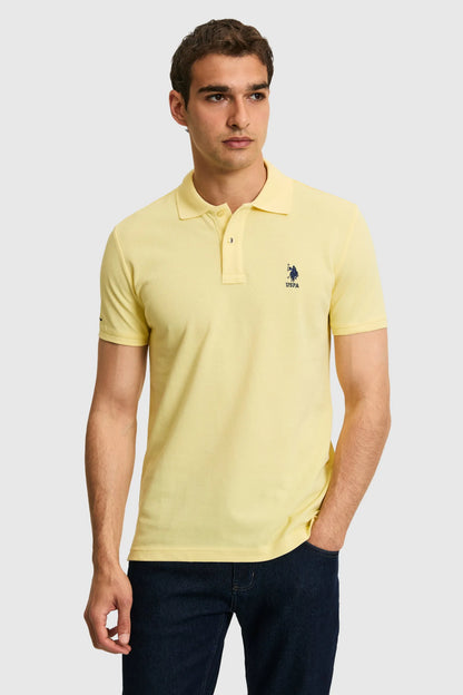 U.S. Polo Assn. Light Yellow Men Light Yellow Short Sleeve PiquŽ Polo Shirt SKU: G081SZ0110 PU-8779_VR004 Image 01