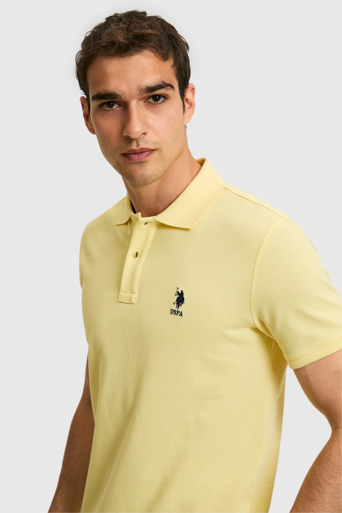 U.S. Polo Assn. Light Yellow Men Light Yellow Short Sleeve PiquŽ Polo Shirt SKU: G081SZ0110 PU-8779_VR004 Image 02