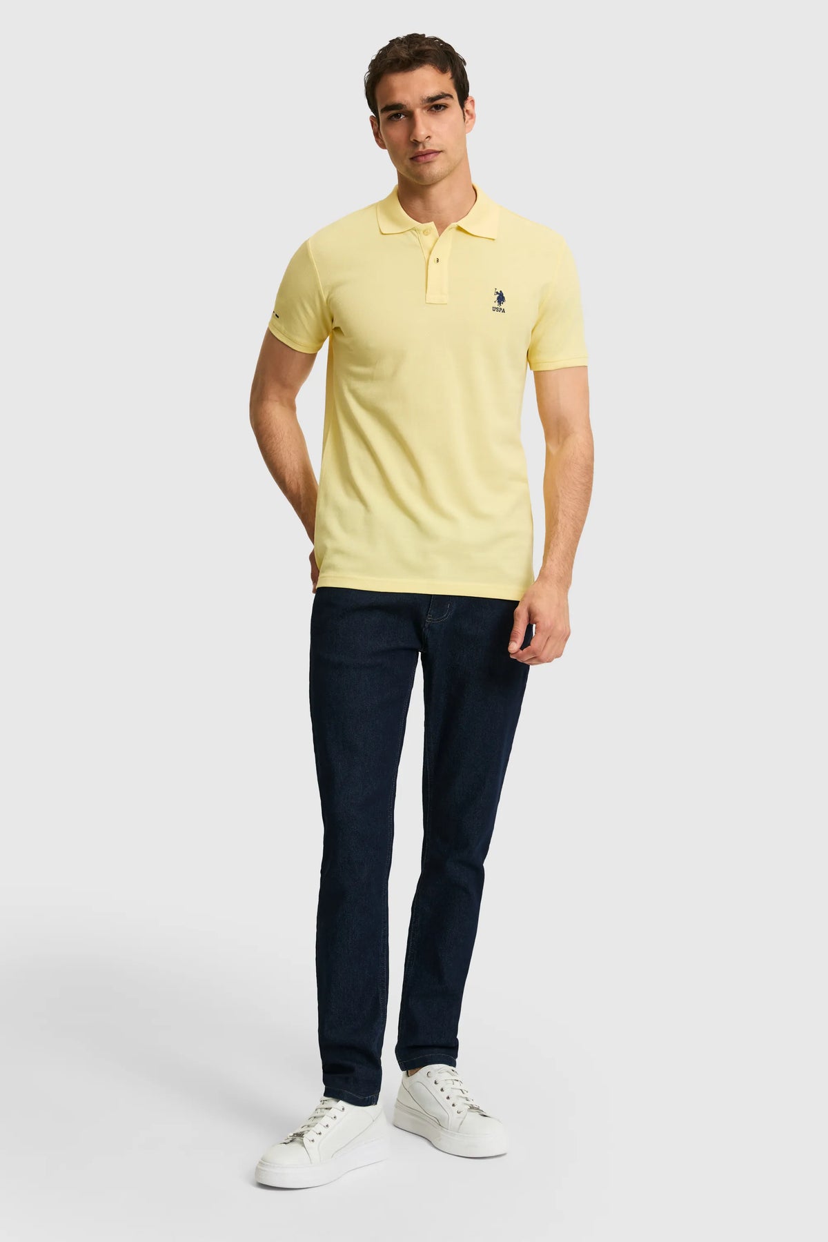 U.S. Polo Assn. Light Yellow Men Light Yellow Short Sleeve PiquŽ Polo Shirt SKU: G081SZ0110 PU-8779_VR004 Image 04